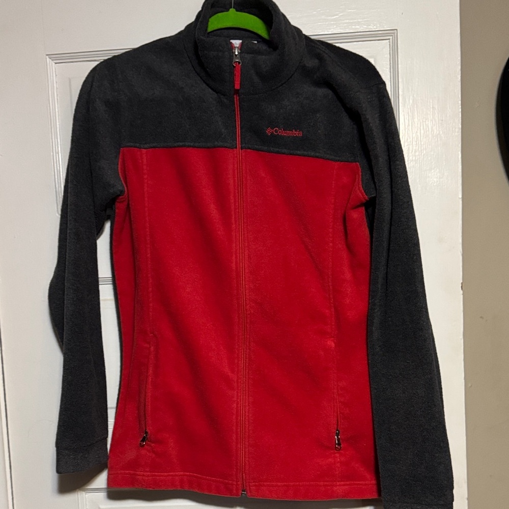Columbia Charcoal and Crimson Fleece Jacket